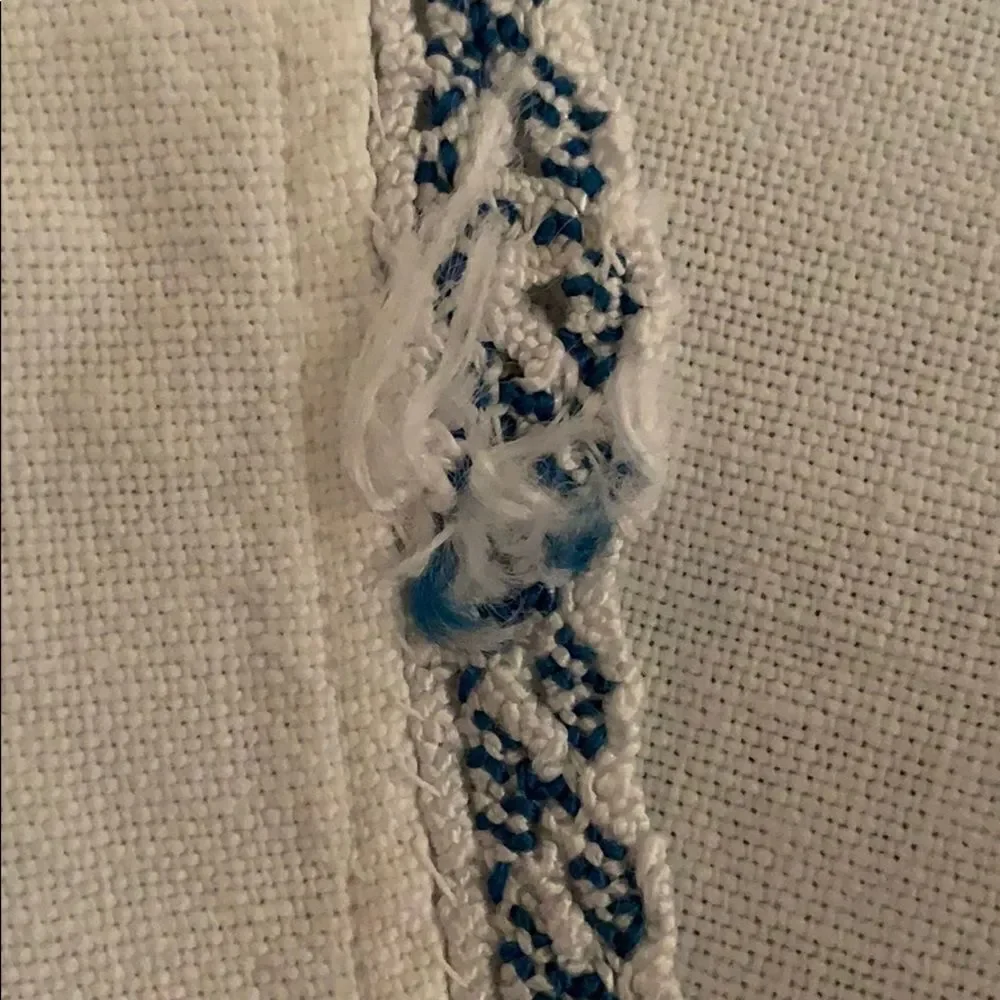 ‎Vtg cotton/linen embroidered table runner